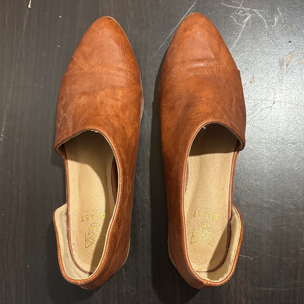 Free People-Beast fashion Brown Leather Women's Shoes
